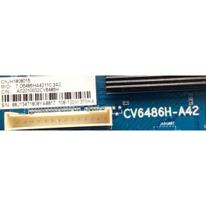 KIT DE TARJETAS PARA TV ELEMENT / MAIN FUENTE A02010002CV5486H / CV6486H-A42 / 7.D6486HA42110.3A2 / 88J13471808YA8817 / CKJH1808015 / T-CON XKCV500U1T01 2KTO4K  / XK-CV500U1-T01(2K TO 4K) / V1.8 180706 / DISPLAY CV500U1-T01 REV:01 / MODELO E2SW5018